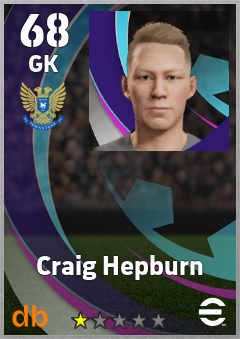 Craig Hepburn — GK, OVR 68, MAX 68