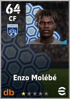 Enzo Molébé — CF, OVR 64, MAX 64