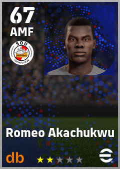 Romeo Akachukwu — AMF, OVR 67, MAX 67