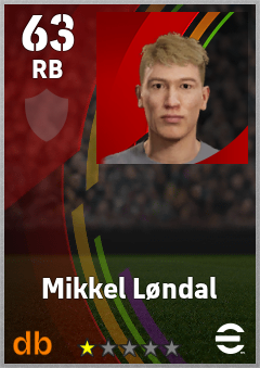 Mikkel Løndal — RB, OVR 63, MAX 63