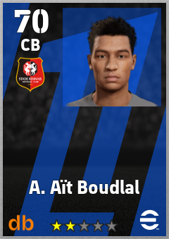 A. Aït Boudlal — CB, OVR 70, MAX 70