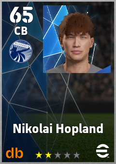 Nikolai Hopland — CB, OVR 65, MAX 65