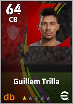 Guillem Trilla — CB, OVR 64, MAX 64