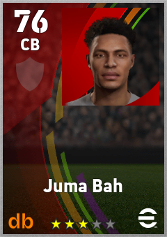 Juma Bah — CB, OVR 76, MAX 76