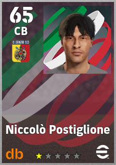 Niccolò Postiglione — CB, OVR 65, MAX 65