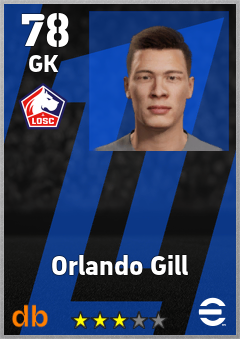 Orlando Gill — GK, OVR 78, MAX 78