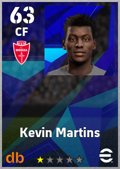 Kevin Martins — CF, OVR 63, MAX 63