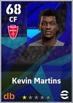 Kevin Martins — CF, OVR 68, MAX 68