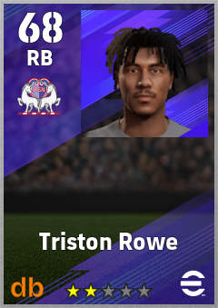 Triston Rowe eFootball player card