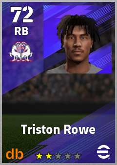Triston Rowe — RB, OVR 72, MAX 72