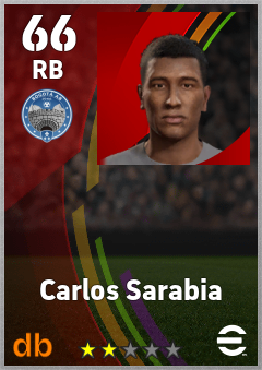 Carlos Sarabia — RB, OVR 66, MAX 66