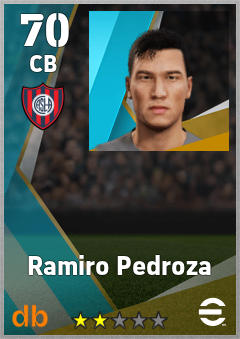 Ramiro Pedroza — CB, OVR 70, MAX 70