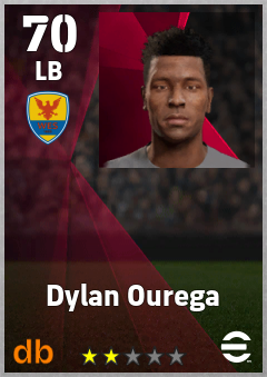 Dylan Ourega — LB, OVR 70, MAX 70