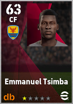 Emmanuel Tsimba — CF, OVR 63, MAX 63