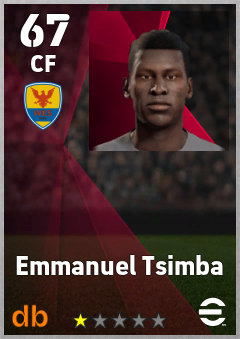 Emmanuel Tsimba — CF, OVR 67, MAX 67