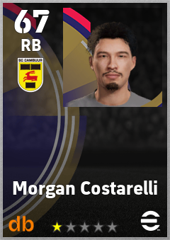 Morgan Costarelli — RB, OVR 67, MAX 67