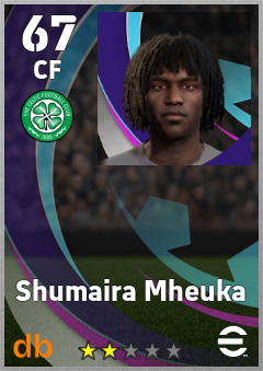 Shumaira Mheuka — CF, OVR 67, MAX 67