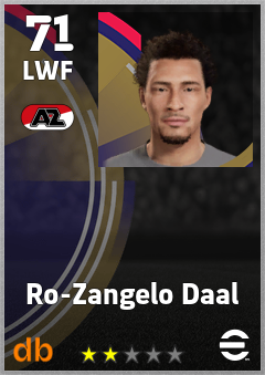 Ro-Zangelo Daal — LWF, OVR 71, MAX 71