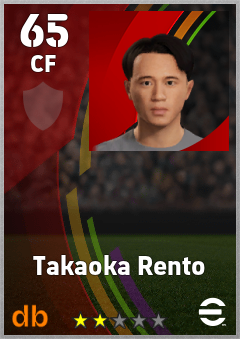 Takaoka Rento — CF, OVR 65, MAX 65