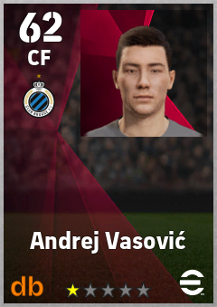 Andrej Vasović — CF, OVR 62, MAX 62