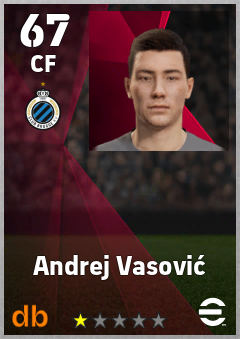 Andrej Vasović — CF, OVR 67, MAX 67