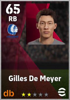 Gilles De Meyer eFootball player card