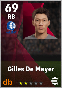 Gilles De Meyer — RB, OVR 69, MAX 69