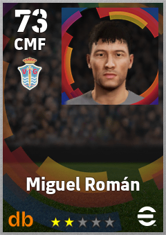 Miguel Román — CMF, OVR 73, MAX 73