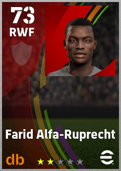Farid Alfa-Ruprecht — RWF, OVR 73, MAX 73