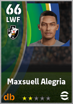 Maxsuell Alegria — LWF, OVR 66, MAX 66