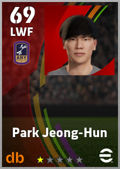 Park Jeong-Hun — LWF, OVR 69, MAX 69