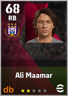 Ali Maamar — RB, OVR 68, MAX 68