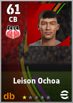 Leison Ochoa — CB, OVR 61, MAX 61