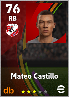 Mateo Castillo — RB, OVR 76, MAX 76