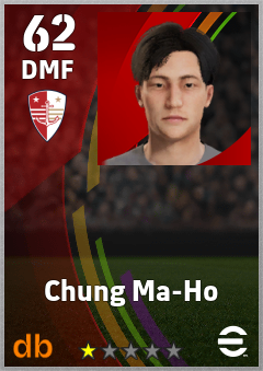 Chung Ma-Ho — DMF, OVR 62, MAX 62