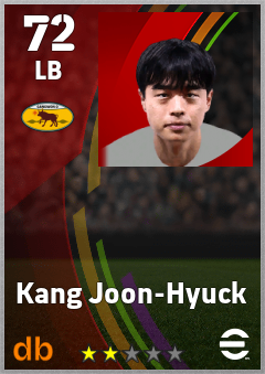 Kang Joon-Hyuck — LB, OVR 72, MAX 72