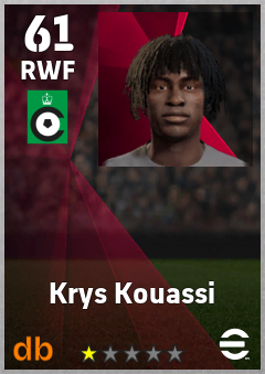 Krys Kouassi — RWF, OVR 61, MAX 61