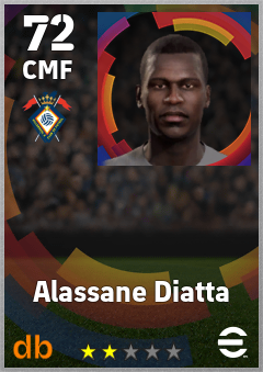 Alassane Diatta — CMF, OVR 72, MAX 72