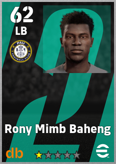 Rony Mimb Baheng — LB, OVR 62, MAX 62