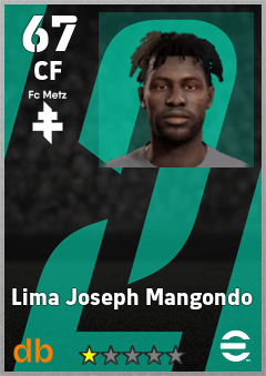 Lima Joseph Mangondo — CF, OVR 67, MAX 67