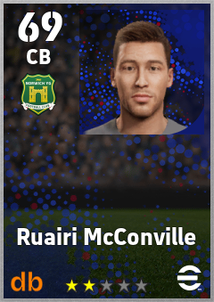 Ruairi McConville — CB, OVR 69, MAX 69