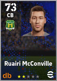 Ruairi McConville — CB, OVR 73, MAX 73