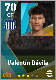 Valentín Dávila — CF, OVR 70, MAX 70