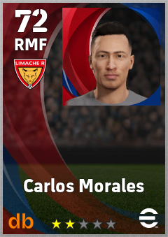 Carlos Morales — RMF, OVR 72, MAX 72