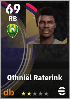 Othniël Raterink — RB, OVR 69, MAX 69