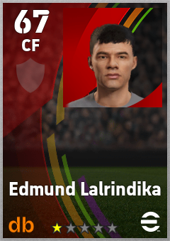 Edmund Lalrindika — CF, OVR 67, MAX 67