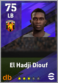 El Hadji Diouf — LB, OVR 75, MAX 75