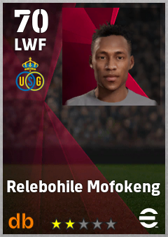 Relebohile Mofokeng — LWF, OVR 70, MAX 70