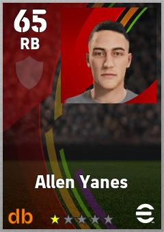 Allen Yanes eFootball player card