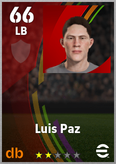 Luis Paz — LB, OVR 66, MAX 66